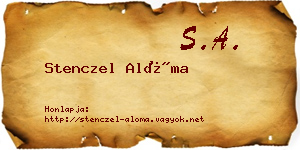 Stenczel Alóma névjegykártya